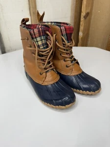 Sporto Duck Boots Womens 7M Brown Leather Lace Up Comfort Rain, Mud, Winter Snow - Picture 1 of 9