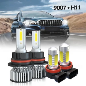 Faro delantero LED + bombillas antiniebla 6000K para Suzuki SX4 2007-2013 9007 y H11 - Imagen 1 de 28