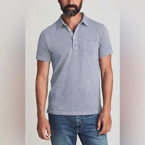 Camisa Polo FAHERTY Lavada al Sol en Azul Tormenta - Talla Pequeña - Nueva con Etiquetas $98 - Imagen 1 de 13