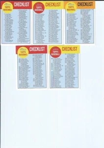 2012 Topps Heritage Checklist # 1 - 5 - Picture 1 of 1