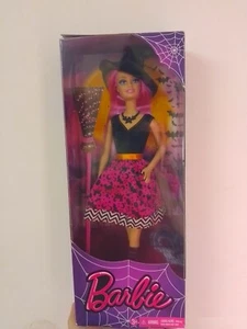 RARE Barbie Halloween Black and Pink Witch Doll Toy - Brand New - Picture 1 of 15