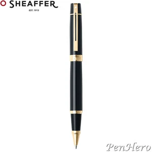 Sheaffer 300 Glossy Black G/T Rollerball Pen 9325-1 - Picture 1 of 2