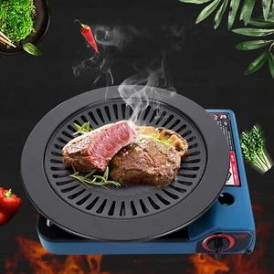Smokeless Round Nonstick Baking Tray For Healthy BBQ Cooking - Picture 1 of 22