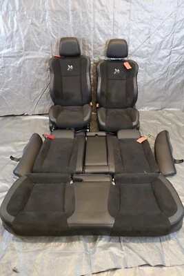 2020 2021 DODGE CHARGER SCAT PACK 6.4L OEM LEATHER ALCANTARA FRONT N REAR SEATS  - Image 1 of 4