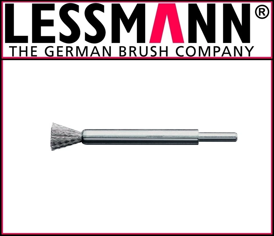 LESSMANN Edelstahl Pinselbürste Ø 12mm Schaft 6mm Drahtstärke 0,3 mm # 458361 - Bild 1 von 1