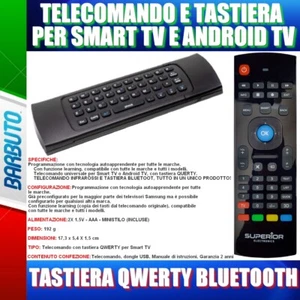 TELECOMANDO CON TASTIERA PER SMART TV E ANDROID TV - TASTIERA QWERTY BLUETOOTH - Imagen 1 de 2