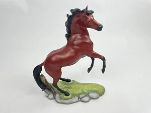 1987 Franklin Mint The Red Pony Fine Porcelain Horse Figurine Pamela Du Boulay - Picture 1 of 6
