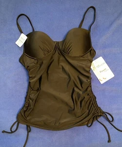 Neu mit Etikett Spanx Love Your Assets Tankini Badeanzug Oberteil Medium schwarz Push-up Damen - Bild 1 von 2