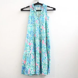 Lilly Pulitzer Kids Girls Mini Malone Maxi Dress Tiered Print S 4-5 Years 279848 - Picture 1 of 6