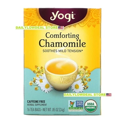 ЧАЙ ЙОГИ - УСПОКАИВАЮЩАЯ РОМАШКА - 100% НАТУРАЛЬНЫЙ ТРАВЯНОЙ ЧАЙ (16 ЧАЙНЫХ ПАКЕТИКОВ) - Изображение 1 из 4