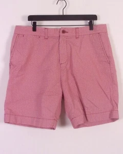 Bermuda Tommy Hilfiger in twill con davanti piatto usati in ottime condizioni rosso/bianco foulard 36 - Foto 1 di 3