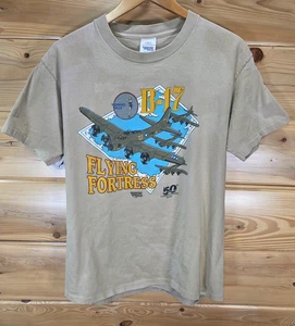 VTG Military B-17 Flying Fortress T Shirt Men Large WW2 50th Anniversary 1991 - Picture 1 of 19