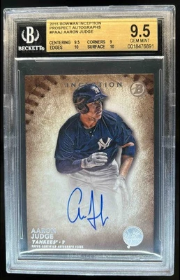 2015 Bowman Inception Aaron Judge Auto #PA-AJ Yankees BGS 9.5/10 - Image 1 of 2