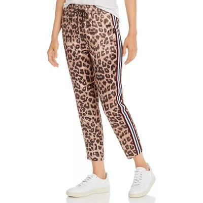 Pantalones deportivos al tobillo con estampado de leopardo Mother The Lounger beige para mujer talla grande Foto 1 de 4