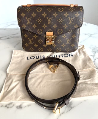 Bolso Metis Louis Vuitton Monograma Pochette con Bolsillo Trasero Cuero Tirador M44875 Foto 1 de 4