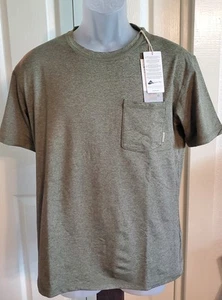 NUEVO CON ETIQUETAS NUEVO Para Hombres Natya Muotia BOLSILLO Orégano Brezo Henley Camisa Manga Corta M - Imagen 1 de 7