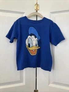 Kids Vintage Disney Tee Shirt Size 5T Donald Duck 100% Cotton Blue - Picture 1 of 7