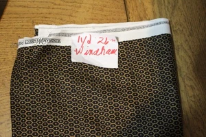 Windham fabric by the yard cotton Black and gold 1 yard and 26 inches - Picture 1 of 1