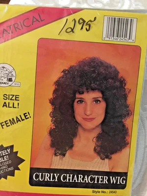 Halloween Disfraz Peluca Rizado Personaje Peluca RUBIA ADULTO Talla Nuevo Foto 1 de 2