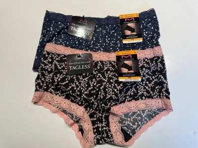 NWT Maidenform Microfiber Boyshort Panties With Lace 40760 Size S 5   2 Pack - Image 1 of 4