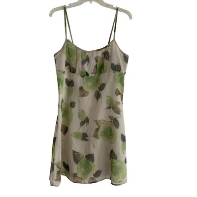 Vestido sin mangas floral de inspiración vintage - Mini para mujer M verde oliva flores audaces  Foto 1 de 4