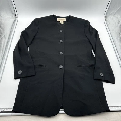 Винтажный женский черный блейзер Jones New York на открытых пуговицах размер 10 80-е 90-е - Изображение 1 из 4