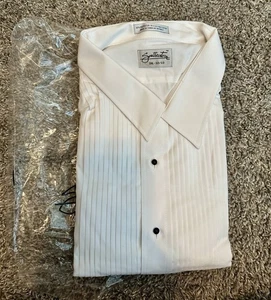 Southeastern White Performance Pleated Tuxedo Long Shirt Interchange Button 3X - Picture 1 of 5