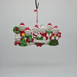 Pupazzo di Neve Famiglia di 7 Fai da Te Personalizza I Tuoi Nomi Decorazione Natale Pupazzi di Neve Amici - Foto 1 di 9