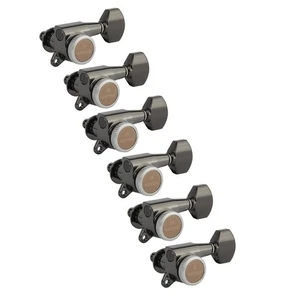 Gotoh Magnum Lock-Trad 6-In-Line Guitar Tuners, Cosmo Black - Picture 1 of 3