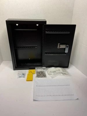 KYODOLED-LOCKING 40 KEY STORAGE LOCK BOX w/CODE~HOOKS/TAGS/LABELS WALL MOUNT - Image 1 of 4