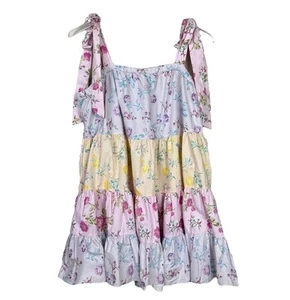 NWT LoveShackFancy x Target Jeanne in Mixed Floral Sleeveless Tiered Dress XL - Picture 1 of 18