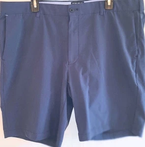 Peter Millar Crown Crafted Mens 40 Flat Front Shorts Navy Blue - Picture 1 of 10
