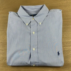 Polo Ralph Lauren University Pinstripe 100% Cotton Stretch L/S Shirt Mens XLT - Picture 1 of 8