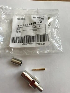 RF CONNESSIONE COASSIALE, JACK BNC, 75 OHM, 1-1337443-0 Greenpar 2 pezzi £6,95 H822 - Foto 1 di 1