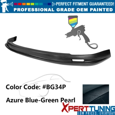 Fits 92-96 Honda Prelude Coupe Mugen Painted #BG34P Front Bumper Lip Spoiler PU Foto 1 de 4