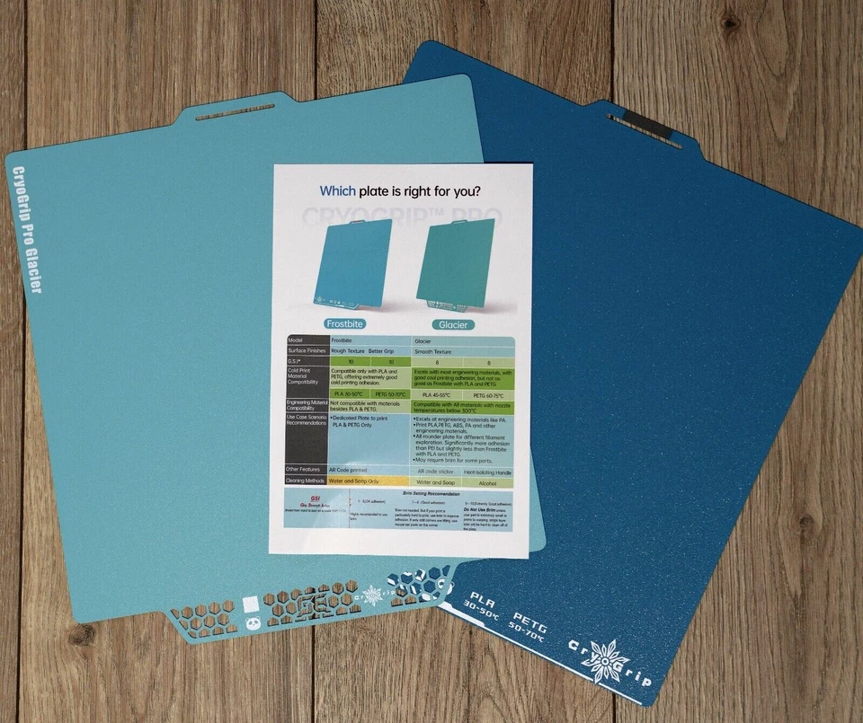 BIQU Panda Build Plate CryoGrip Frostbite + Glacier Pro Coating X1C A1 P1S UK