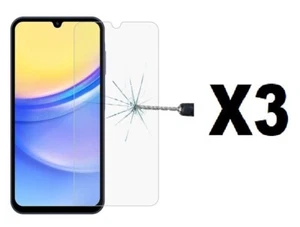 3 Pack Tempered Glass Protector, Anti Scratch, for Samsung Galaxy A15 5G - Picture 1 of 1