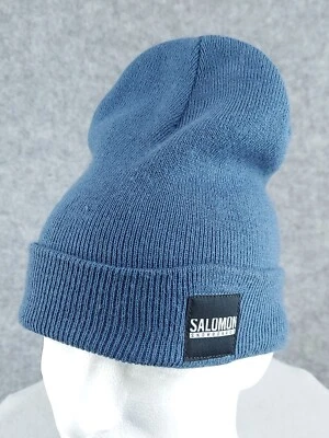 Salomon Ski Snowboard Winter Hat Beanie Knit Cap Logo Patch Running Hiking RARE - Image 1 of 4