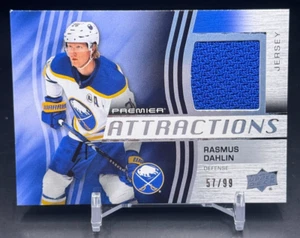 2023-24 Upper Deck Premier - Rasmus Dahlin - MAGLIA /99 Attrazioni #PA-RD - Foto 1 di 2