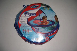 SWIMWAYS BABY SPRING FLOAT SUN CANOPY INFLATABLE SWIMMING POOL FLOAT RAFT TUBE - Picture 1 of 3