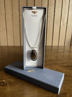 "Collar medallón ovalado - Collar ajustable de 38"" - Sin níquel - En caja" Foto 1 de 4