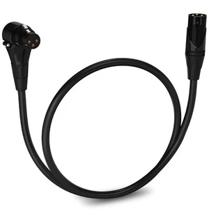 LyxPro 1.5 Feet Microphone XLR Angled Female Cable, 3 Pin Mic Cable - Black - Picture 1 of 7