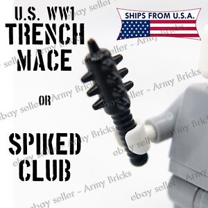 WW1 Trench Mace ( or Spiked Club ) - CUSTOM Brick Weapons Gun & Arms for Brick M