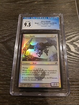 Glint Hawk Foil Cgc 9.5 Gem (as 10) Scars Mirrodin MTG POP 1🔥 HIGHEST GRADED - Image 1 of 2