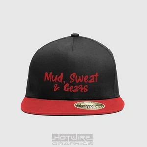 Snap-Back Cap (Flat Peak) - Premium Motocross, MX, Mud Sweat & Tears. HOTWIRE-MX - Picture 1 of 4