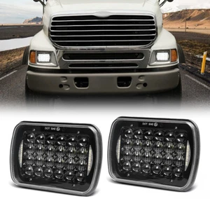2PC For Sterling Commercial Truck LT9500 130W 5x7" 7x6" LED Sealed Headlights 5D - Picture 1 of 12