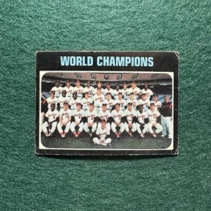 1971 Topps #1 World Champions tarjeta de béisbol Baltimore Orioles Browns récord de equipo - Imagen 1 de 3
