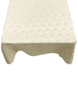 Square Tablecloth Roses Jacquard Satin (42" Inches) - Picture 1 of 41