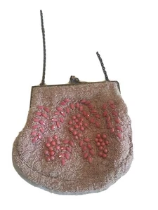 FINE ANTIQUE VICTORIAN MICRO BEADED LADY´S  PURSE Clasp - Picture 1 of 6