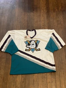 CCM Anaheim Mighty Ducks Vintage 90er Jahre Hockey Trikot groß - Bild 1 von 5